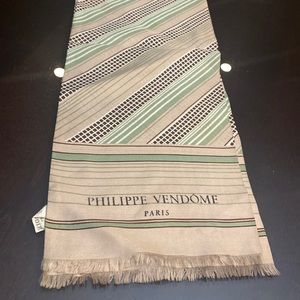 PHILIPPE VENDOME Paris silk scarf.